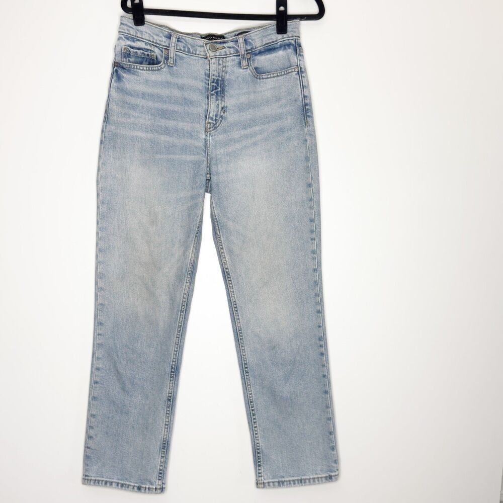 Banana Republic Premium Denim High Rise Straight Ankle Jeans Women's Size 28 - Picture 9 of 9